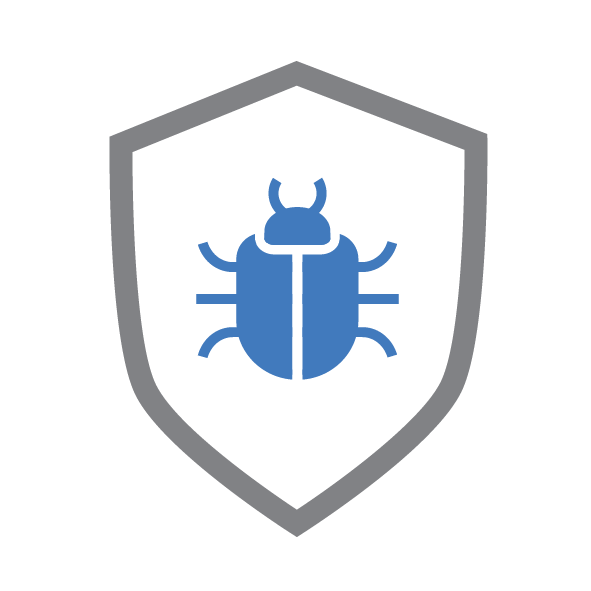 bug shield icon